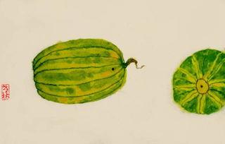 老树画画吃瓜图片,幽默讽刺，引人深思